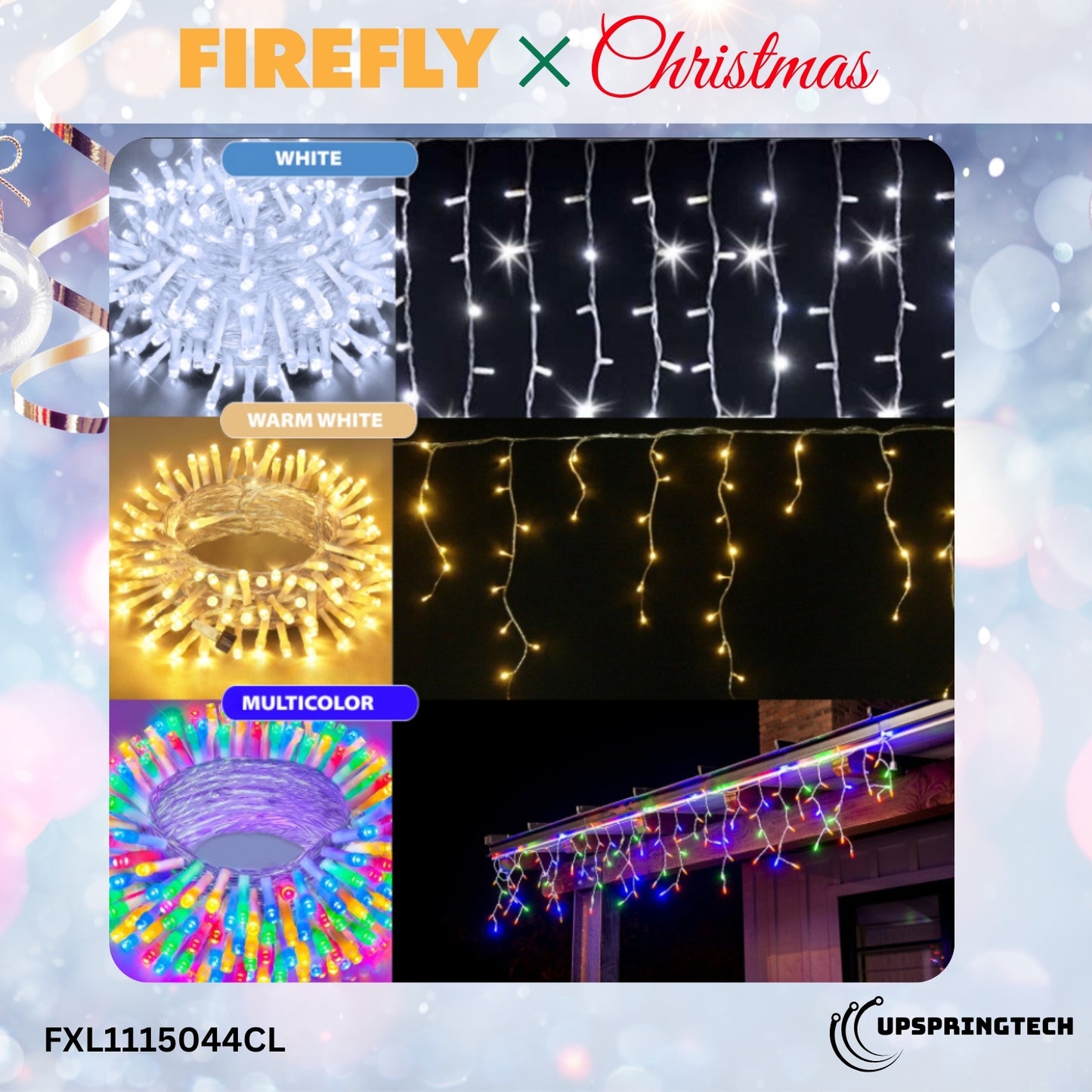 Firefly 100 LED Christmas String Lights – 10M Steady-On Series (FXL1115044)