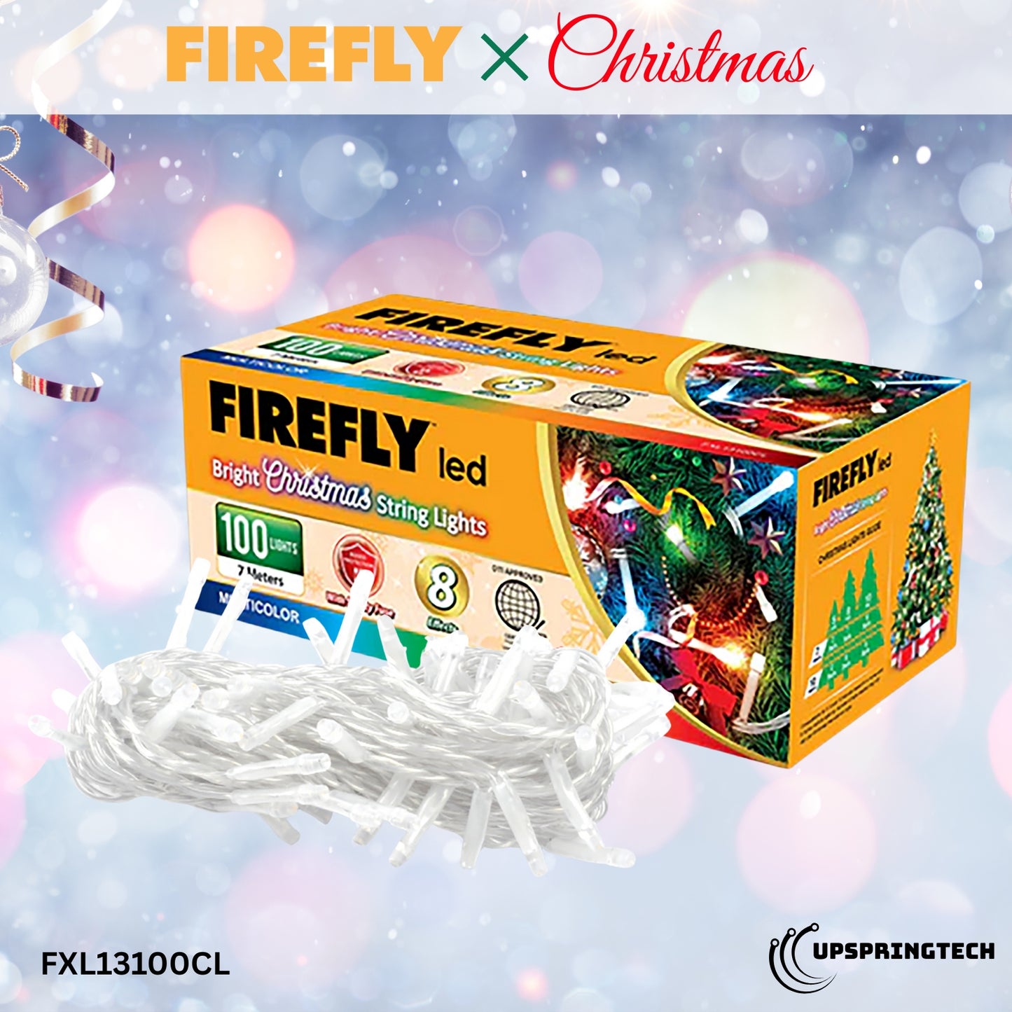Firefly LED Christmas String Lights – 7 Meters (20 Connectable Sets, Indoor Use)