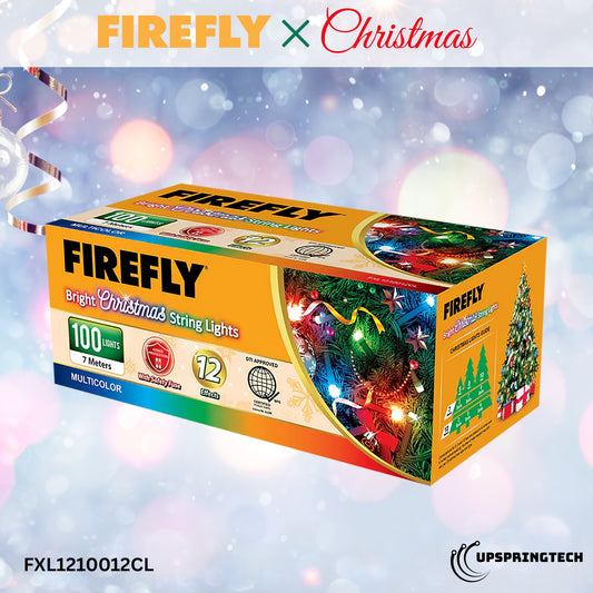 Firefly 100 LED Christmas String Lights – 7M Multicolor with 12 Lighting Effects (FXL1210012CL)