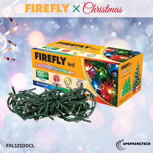Firefly 100 LED Christmas String Lights – 7M Steady-On Series (FXL12100CL / FXL12100WH / FXL12100WW)