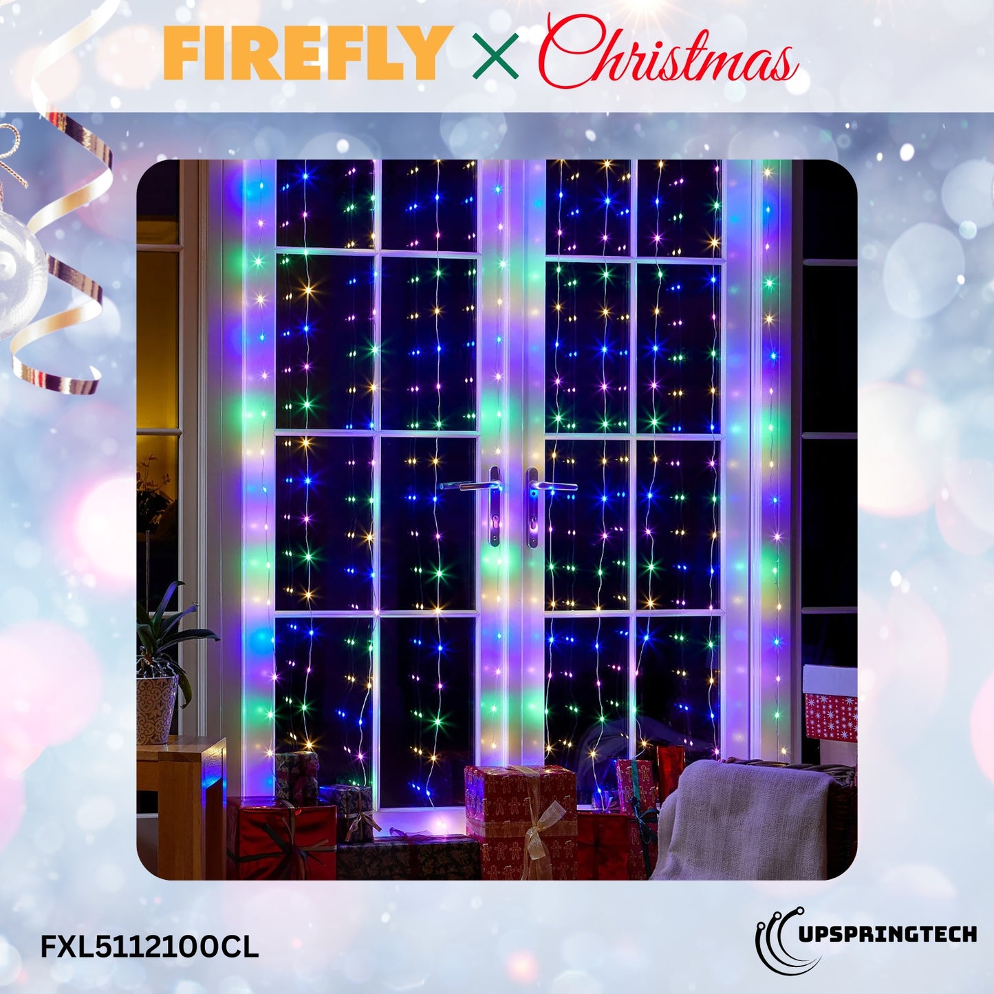 Firefly Solar LED String Lights – 100 LEDs, 7 Meters, With Remote &amp; Timer (FXL5112100)